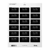 Stylische, anpassbare Text-Rücksendeadresse Adressaufkleber (Vorne)