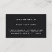 Stylische Automobil-Visitenkarte Visitenkarte (Rückseite)