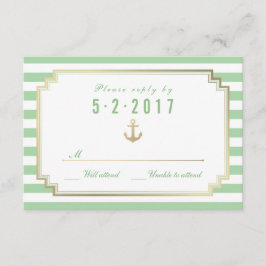 Stylische, benutzerdefinierte Minze, weiße RSVP-Ka RSVP Karte