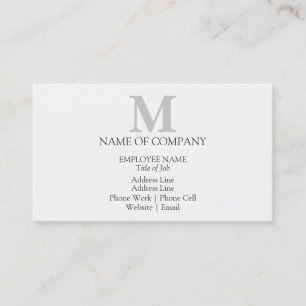 Stylische, benutzerdefinierte Monogramm-Vorlage Visitenkarte
