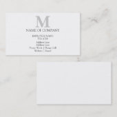 Stylische, benutzerdefinierte Monogramm-Vorlage Visitenkarte (Vorne/Hinten)