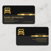 Stylische Black Gray Layers Logistics Transporter Visitenkarte (Vorne/Hinten)