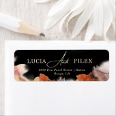 Stylische Black Ink Typografy Rücksendeadresse (Insitu)