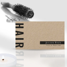 Stylische Black Kraft Hair Stylist Business Card Visitenkarte