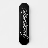 Stylische Black Retro Typografy Trauzeuge Skateboa Skateboard (Vorne)