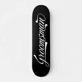 Stylische Black Retro Typografy Trauzeuge Skateboa Skateboard