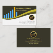 Stylische Börse City Block Graph Financial Visitenkarte (Vorne/Hinten)