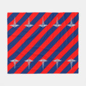 Stylische Caduceus Medical Symbol League Fleecedecke (Vorderseite (Horizontal))