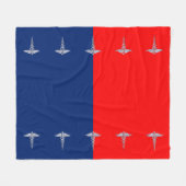 Stylische Caduceus Medical Symbol League Fleecedecke (Vorderseite (Horizontal))