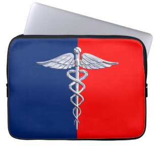 Stylische Caduceus Medical Symbol League Laptopschutzhülle