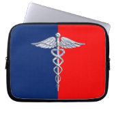 Stylische Caduceus Medical Symbol League Laptopschutzhülle (Vorderseite)