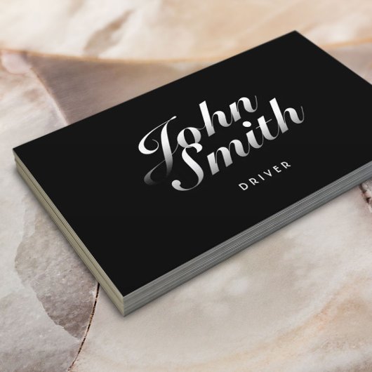 Stylische Calligraphic Driver Business Card Visitenkarte