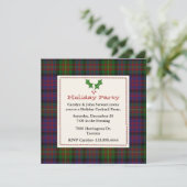 Stylische Carnegie Tartan Kariert Custom Holiday P Einladung (Stehend Vorderseite)