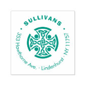 Stylische Celtic Cross Rücksendeadresse Permastempel (Design)