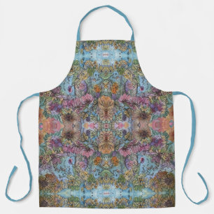 Stylische Chic Blumen Garten Wasserfarbenmalerei Schürze