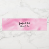 Stylische Cotton Candy Pink Textured Wasserflaschenetikett (Einzelnes Label)