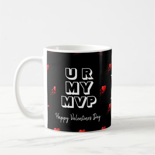 Stylische Custom Valentine U R MY MVP Monogram Kaffeetasse (Links)