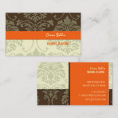 Stylische Damask, Hochzeitsplaner Visitenkarten Visitenkarte (Vorne/Hinten)
