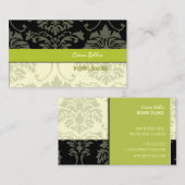 Stylische Damask, Hochzeitsplaner Visitenkarten Visitenkarte (Vorne/Hinten)