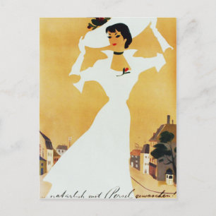 Stylische Dame Postkarte
