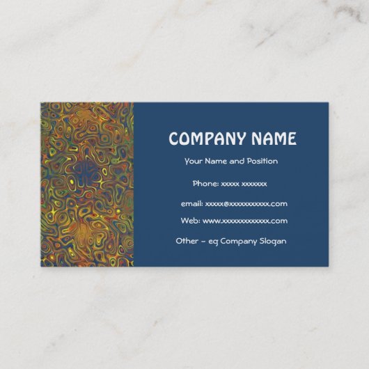 Stylische Dark Blue Business Card Visitenkarte (Vorderseite)