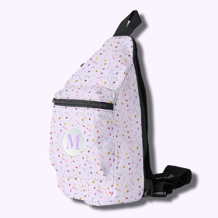 Stylische Delicate Wildblumen Lavender Crossbody Bag