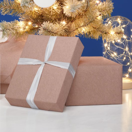 Stylische, einfache Metallic Inspiriert Rose Gold Geschenkpapier (Feiertage)