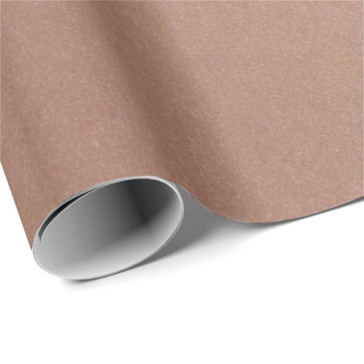 Stylische, einfache Metallic Inspiriert Rose Gold Geschenkpapier (Rolleneckpunkt)