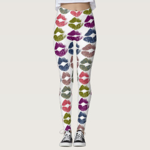 Stylische Farbige Lippen #18 Leggings