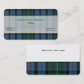 Stylische Forsyth Clan Karierte Custom Business Ca Visitenkarte (Vorne/Hinten)