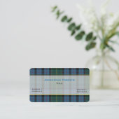 Stylische Forsyth Clan Karierte Custom Business Ca Visitenkarte (Stehend Vorderseite)