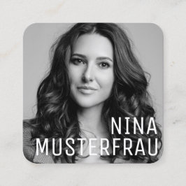 Stylische Foto Visitenkarten Vorlage - Quadratische Visitenkarte