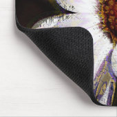 Stylische Funky Abstrakt Daisy White Blume Art Mousepad (Ecke)