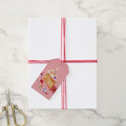 Stylische Geburtstagsgeschenkanhänger Geschenkanhänger (Mit Garn)