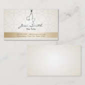 Stylische Geo Circles Hair Stylist Business Cards Visitenkarte (Vorne/Hinten)
