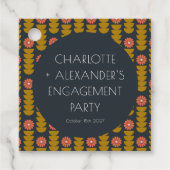 Stylische geometrische Blume - Custom Engagement P Geschenkanhänger (Vorderseite)