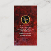 Stylische Gitarre Ocean Ripple Red Grunge Gitarris Visitenkarte (Rückseite)