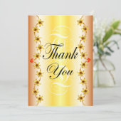 Stylische Goldkalligraphie der Blume danke (Stehend Vorderseite)