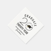 Stylische Graduate Class Year Custom Color Serviette (Ecke)