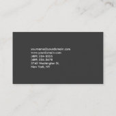 Stylische Graue Red Stripe Standard Business Card Visitenkarte (Rückseite)