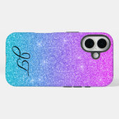 Stylische grüne blaue violette personalisierte Ini Case-Mate iPhone Hülle (Rückseite (Horizontal))