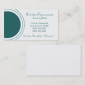 Stylische Half Circles Business Card, Aquamarin Visitenkarte (Vorne/Hinten)