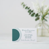 Stylische Half Circles Business Card, Aquamarin Visitenkarte (Stehend Vorderseite)