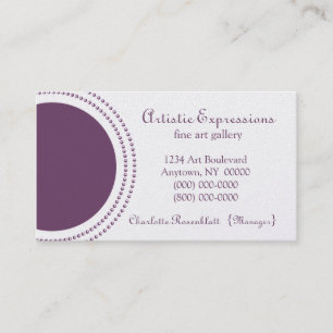 Stylische Half Circles Business Card, Lila Visitenkarte
