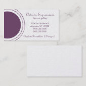 Stylische Half Circles Business Card, Lila Visitenkarte (Vorne/Hinten)
