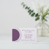 Stylische Half Circles Business Card, Lila Visitenkarte (Stehend Vorderseite)