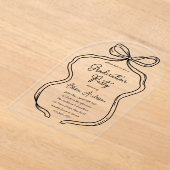 Stylische Hand Drawn Bow & Script Graduation Party Acryleinladungen (Ablage )