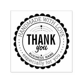 Stylische, handgefertigte Briefmarke Permastempel