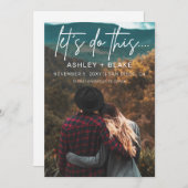 Stylische handgeschriebene Kalligraphie Save the D Save The Date (Vorne/Hinten)