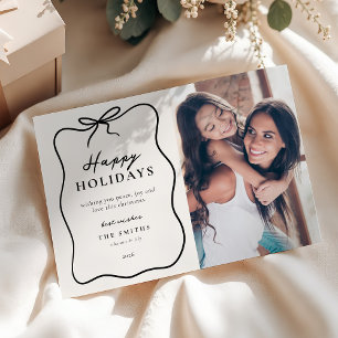 Stylische Happy Holidays Foto Feiertagskarte